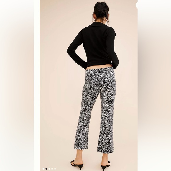 Maeve By Anthropologie The Margot Kick Flare Crop Pants Size Small - Picture 2 of 11